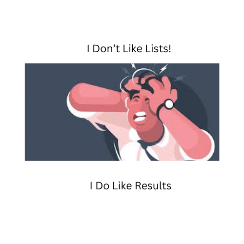 don't like lists two don't like lists two
